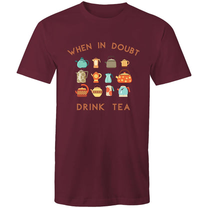 Drink Tea - Mens T-Shirt Burgundy Mens T-shirt Mens Tea