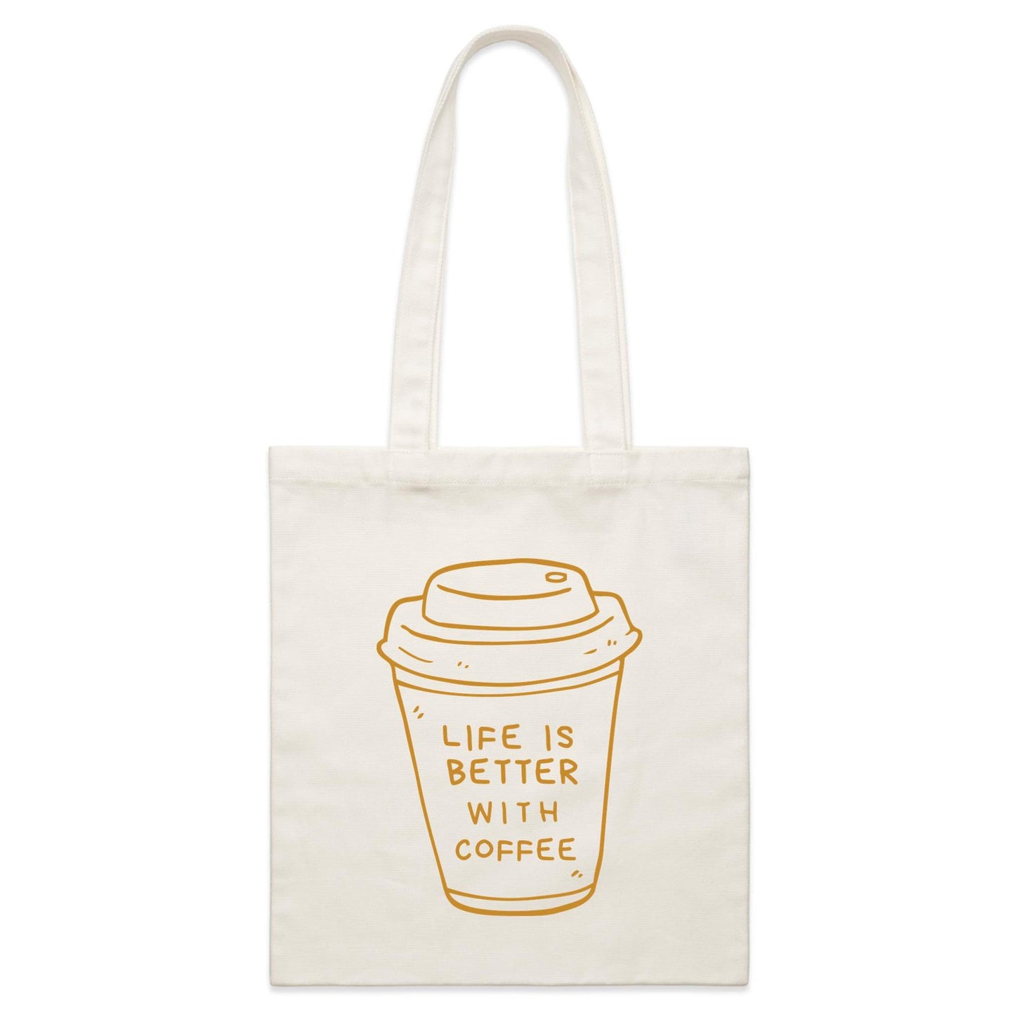 Life Is Better With Coffee - Parcel Canvas Tote Bag Default Title Parcel Tote Bag