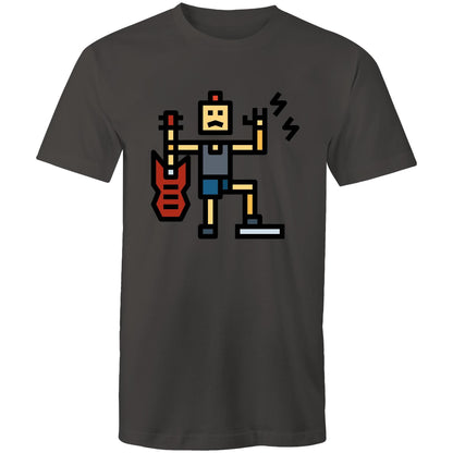 Rock And Roll - Mens T-Shirt Charcoal Mens T-shirt comic Funny Mens Music