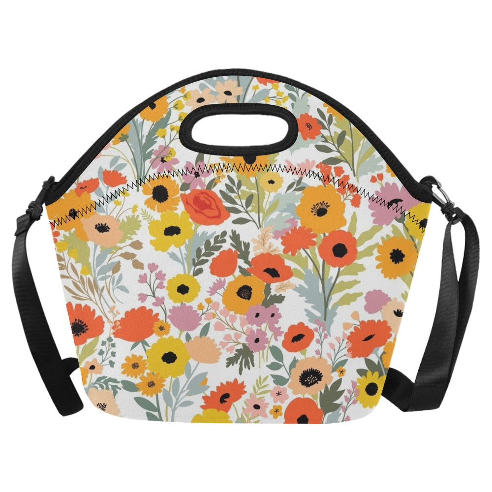 Fun Floral - Neoprene Lunch Bag/Large Neoprene Lunch Bag/Large Plants Printed Offshore