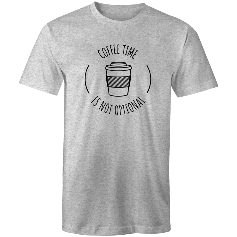 Coffee Time - Mens T-Shirt Grey Marle Mens T-shirt Coffee Funny Mens