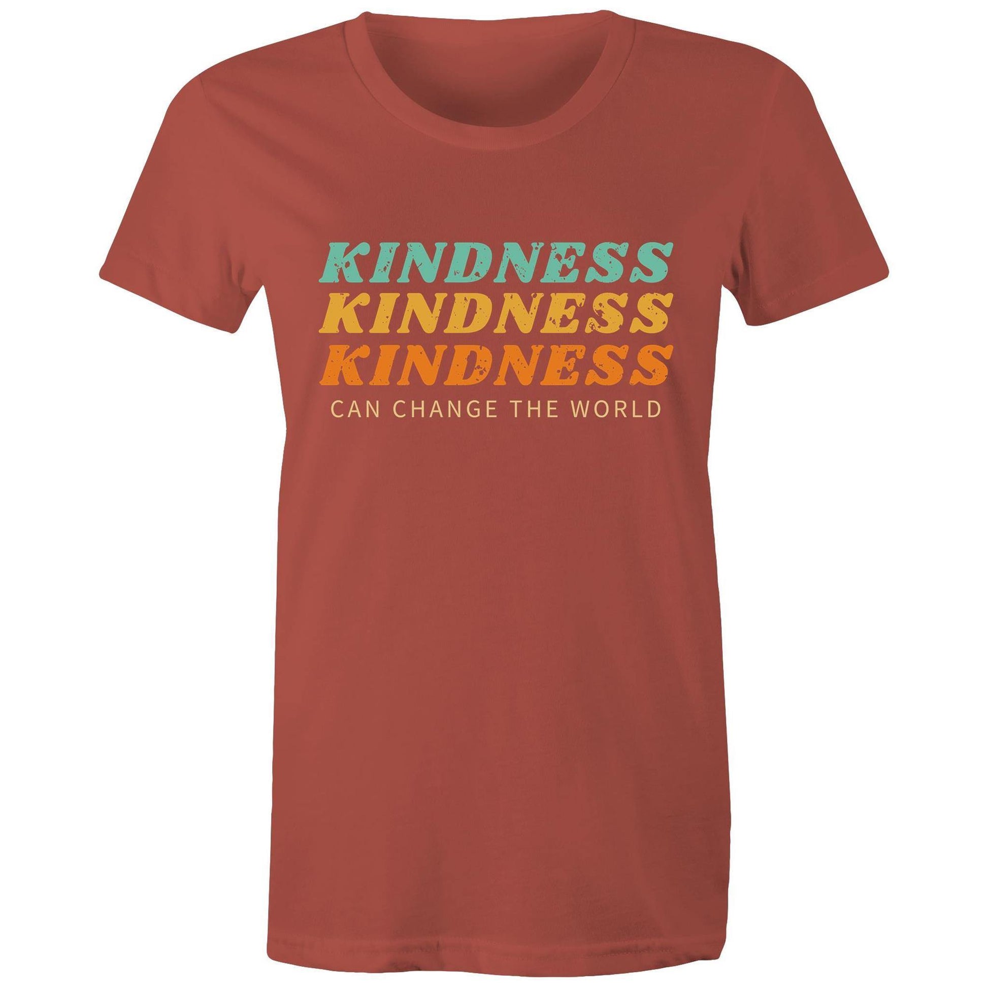 Kindness Can Change The World - Women's T-shirt Coral Womens T-shirt Retro Womens