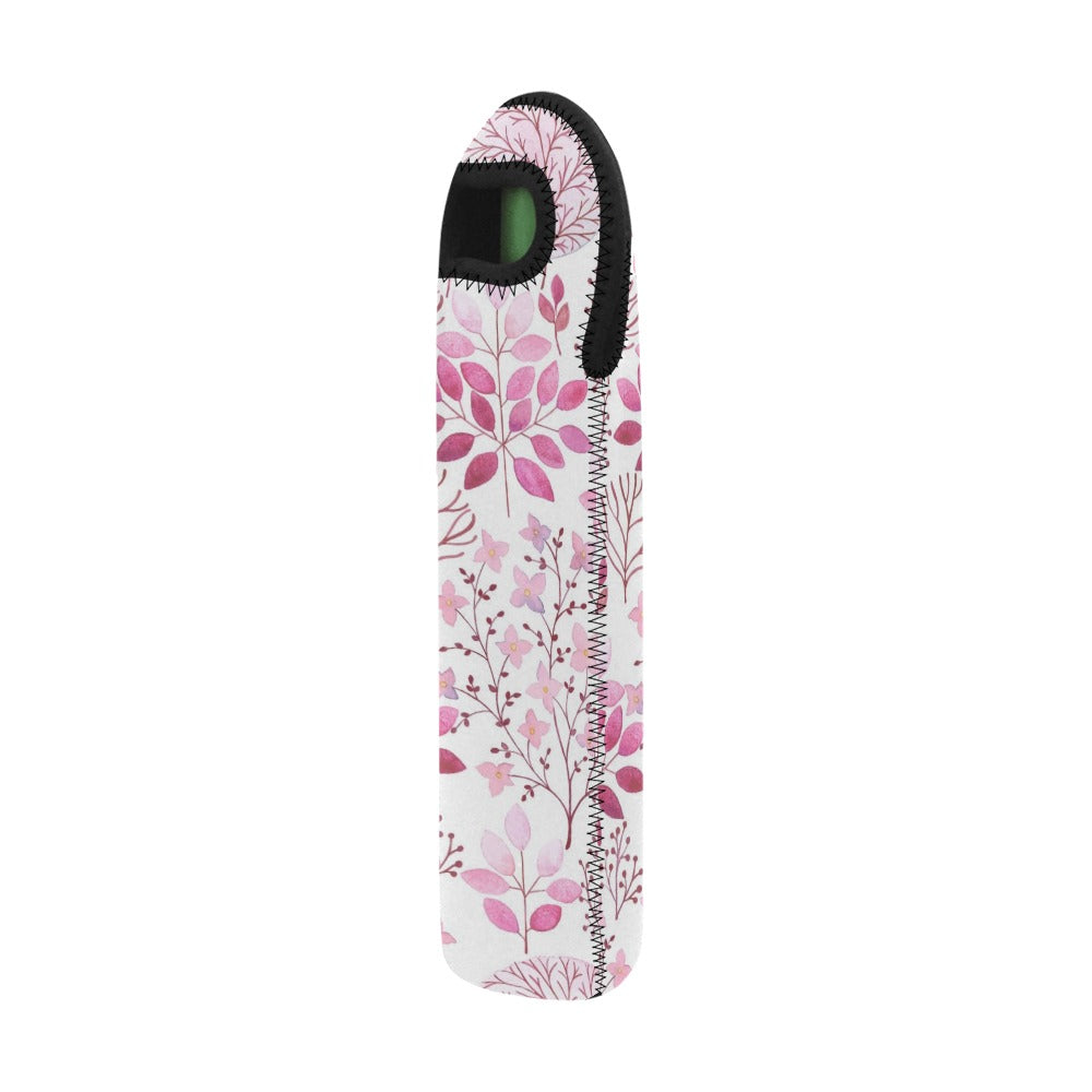 Pink Floral - Neoprene Wine Bag Wine Bag Printed Offshore