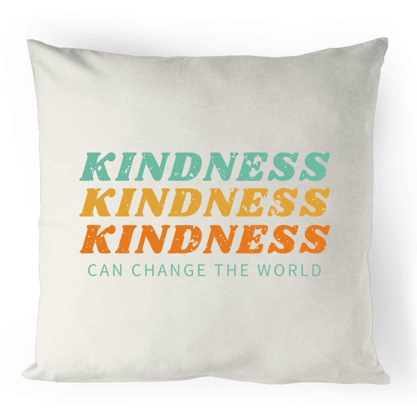 Kindness - 100% Linen Cushion Cover Natural One-Size Linen Cushion Cover Retro