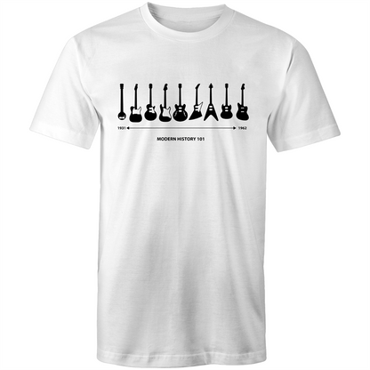 Guitar Timeline - Mens T-Shirt White Mens T-shirt Mens Music