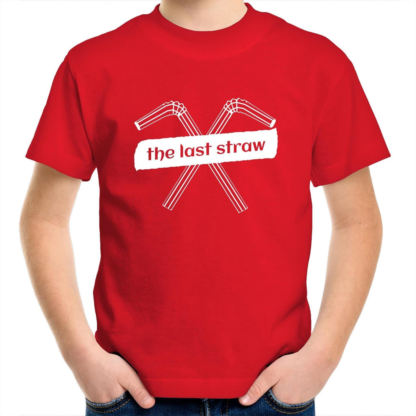 The Last Straw - Kids Youth Crew T-Shirt Red Kids Youth T-shirt Environment