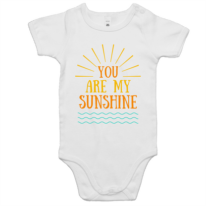 You Are My Sunshine - Baby Bodysuit White Baby Bodysuit kids Summer