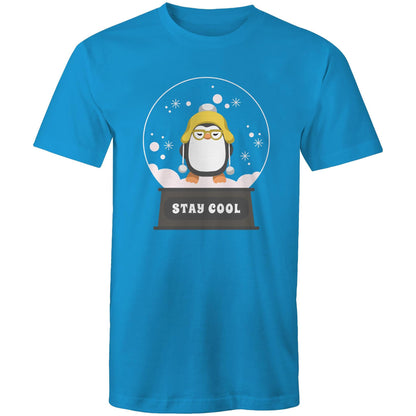 Stay Cool - Mens T-Shirt Arctic Blue Christmas Mens T-shirt Merry Christmas