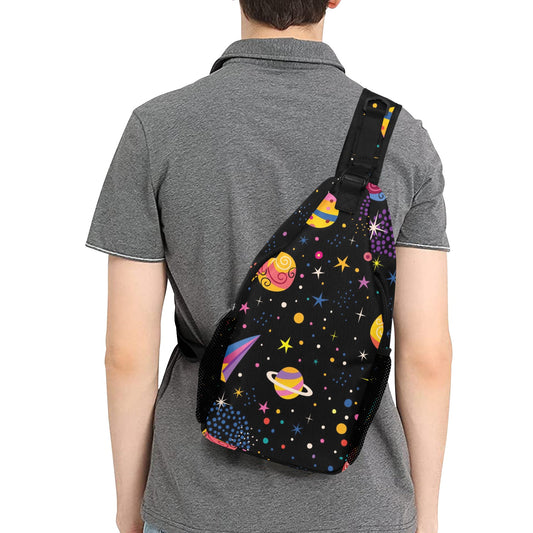 Colourful Space - Cross-Body Chest Bag Cross-Body Chest Bag Printed Offshore