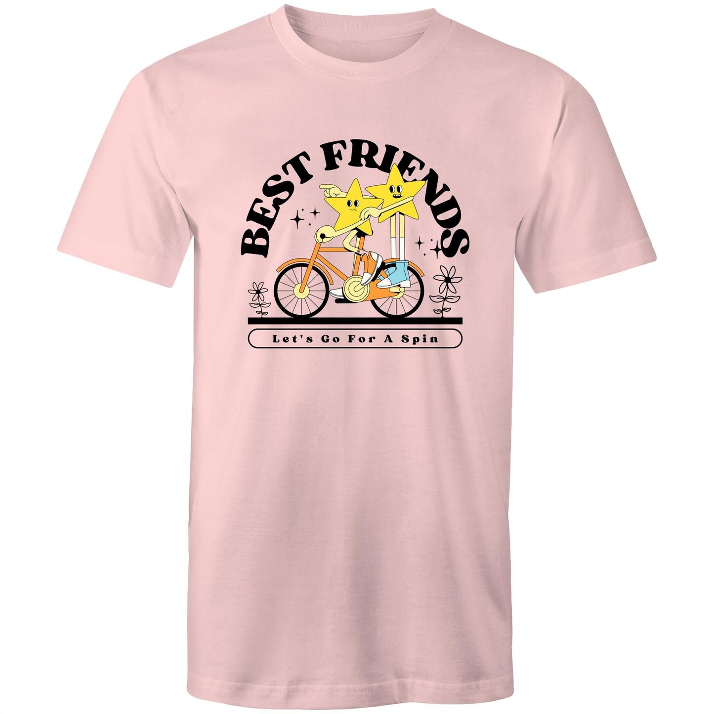 Best Friends - Mens T-Shirt Pink Mens T-shirt Retro