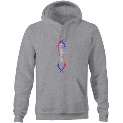 DNA - Pocket Hoodie Sweatshirt Grey Marle Hoodie Mens Science Womens
