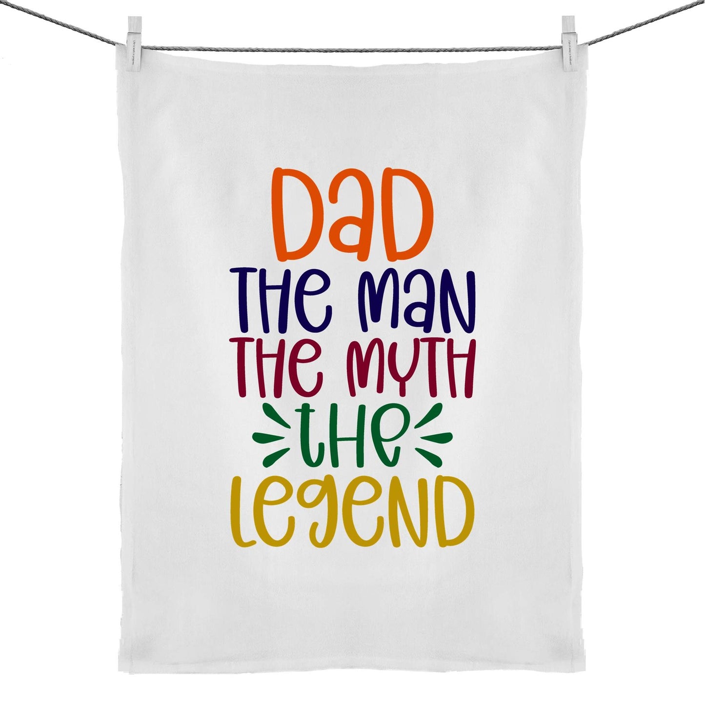 Dad, The Man, The Myth, The Legend - 50% Linen 50% Cotton Tea Towel Default Title Tea Towel