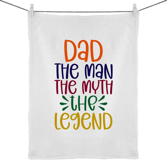 Dad, The Man, The Myth, The Legend - 50% Linen 50% Cotton Tea Towel Default Title Tea Towel
