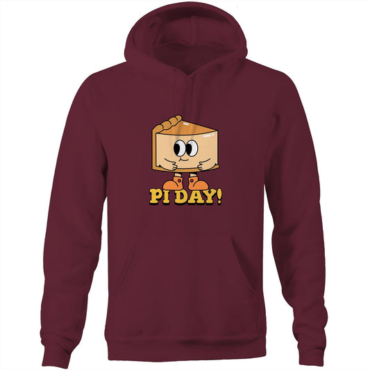 Pi Day - Pocket Hoodie Sweatshirt Burgundy Hoodie Maths Science