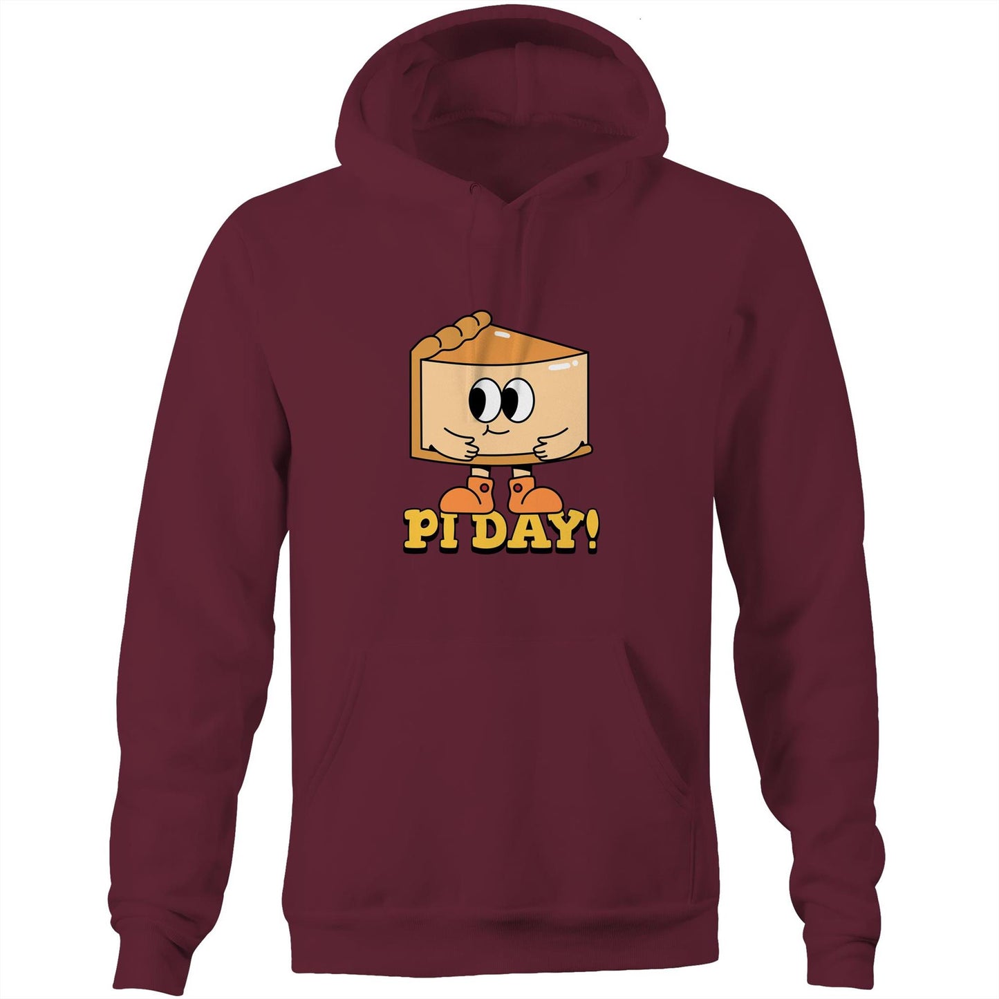 Pi Day - Pocket Hoodie Sweatshirt Burgundy Hoodie Maths Science