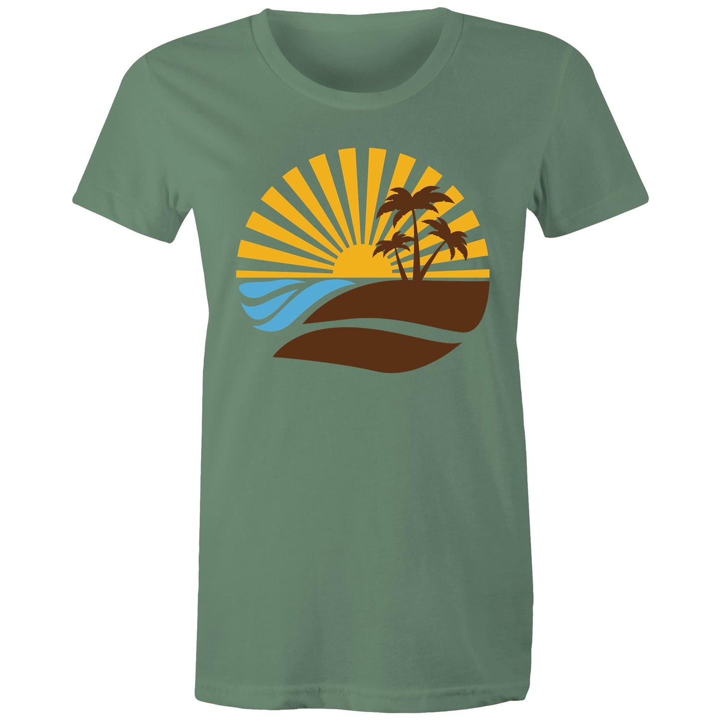 Vintage Surf - Women's T-shirt Sage Womens T-shirt Retro Summer Womens