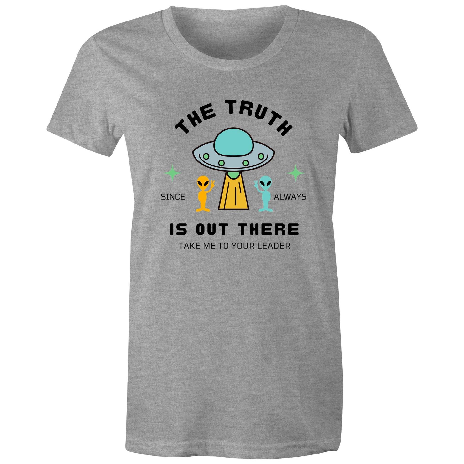 The Truth Is Out There - Womens T-shirt Grey Marle Womens T-shirt Sci Fi