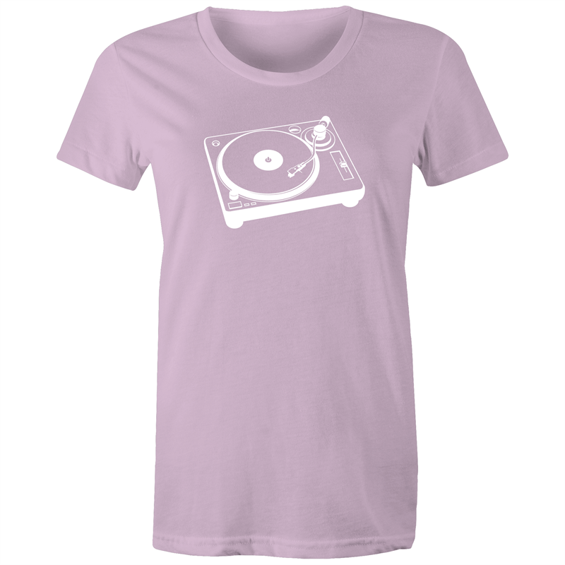 Turntable - Women's T-shirt Lavender Womens T-shirt Music Retro Womens