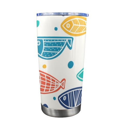 Fish - 20oz Travel Mug with Clear Lid Clear Lid Travel Mug