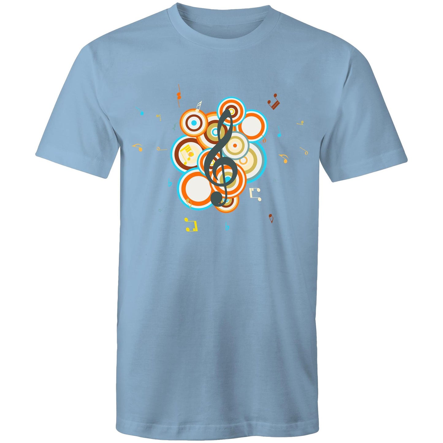 Groovy Music - Mens T-Shirt Carolina Blue Mens T-shirt Mens Music Retro