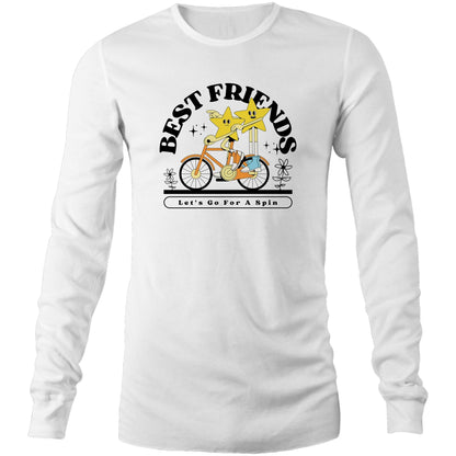 Best Friends - Long Sleeve T-Shirt White Unisex Long Sleeve T-shirt Retro