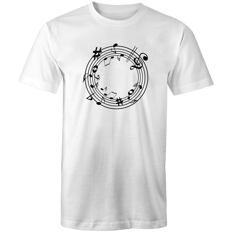 Music Circle - Mens T-Shirt White Mens T-shirt Mens Music