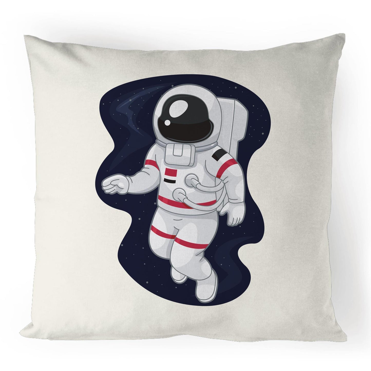 Astronaut - 100% Linen Cushion Cover Natural One-Size Linen Cushion Cover Space