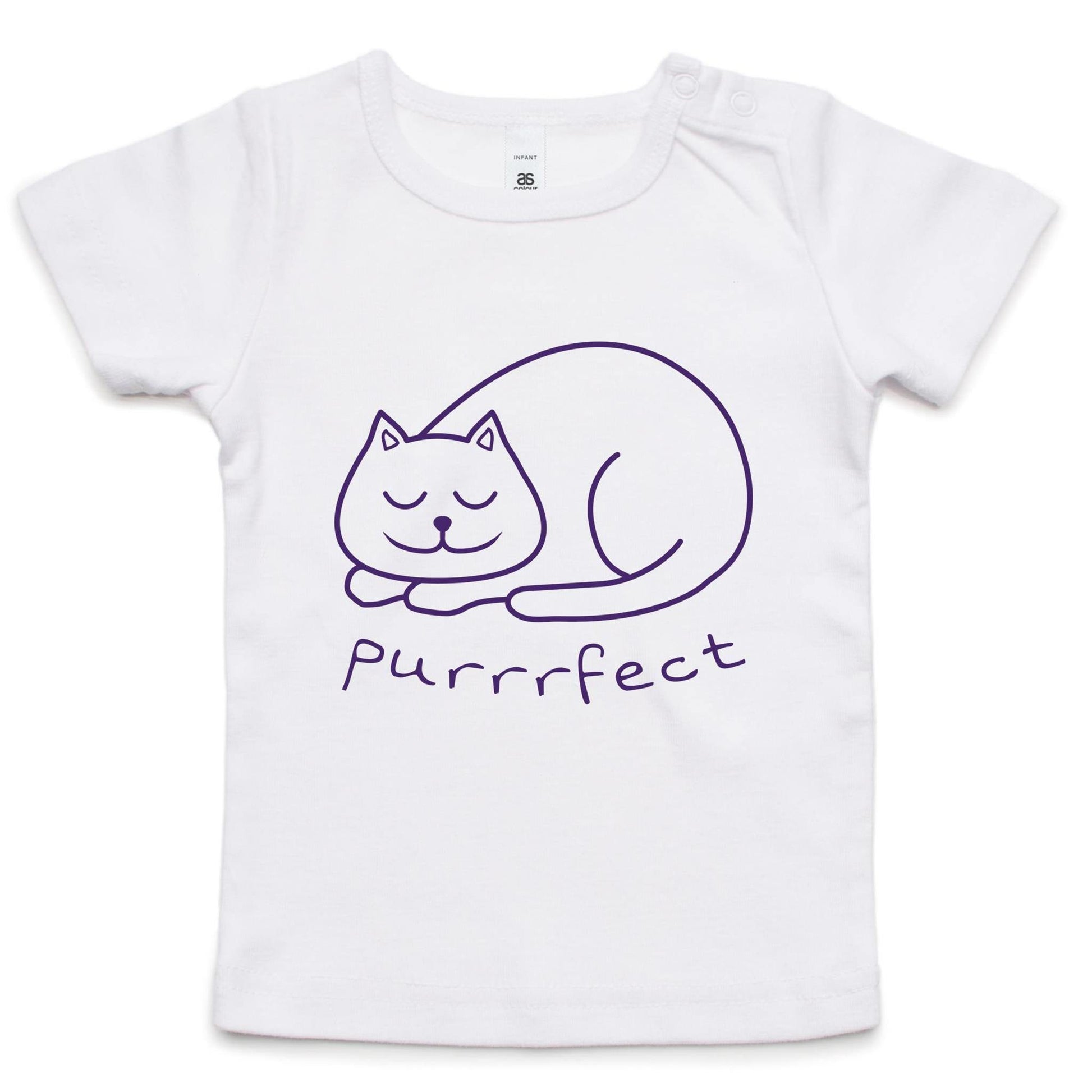 Purrrfect - Baby T-shirt White Baby T-shirt animal kids