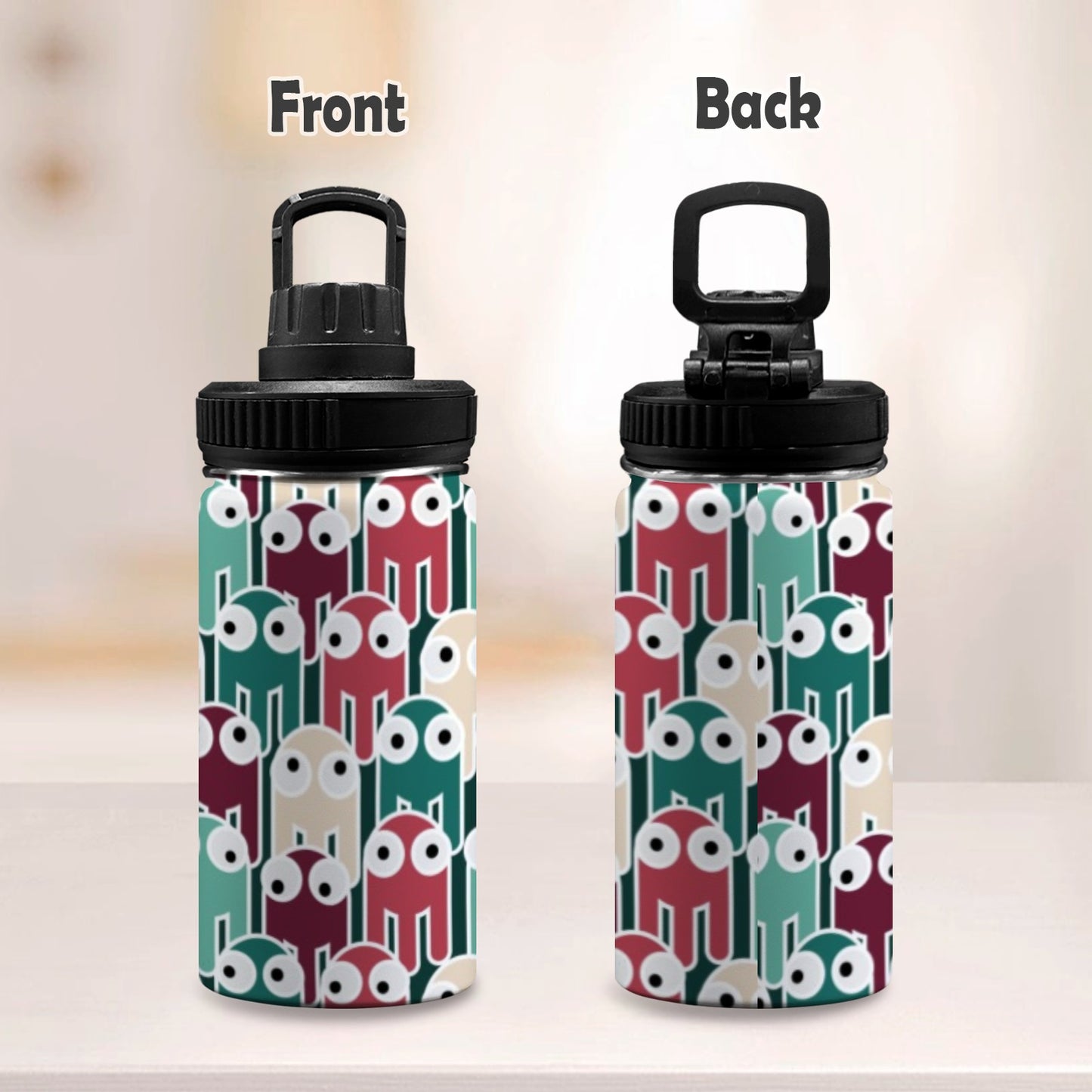 Cartoon Octopus - Kids Water Bottle with Chug Lid (12 oz) Kids Water Bottle with Chug Lid Printed Offshore