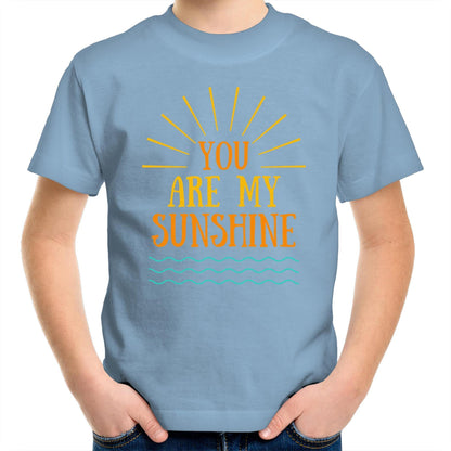 You Are My Sunshine - Kids Youth Crew T-Shirt Carolina Blue Kids Youth T-shirt Summer