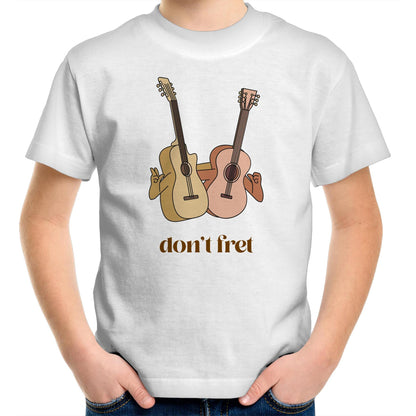 Don't Fret - Kids Youth Crew T-Shirt White Kids Youth T-shirt Music