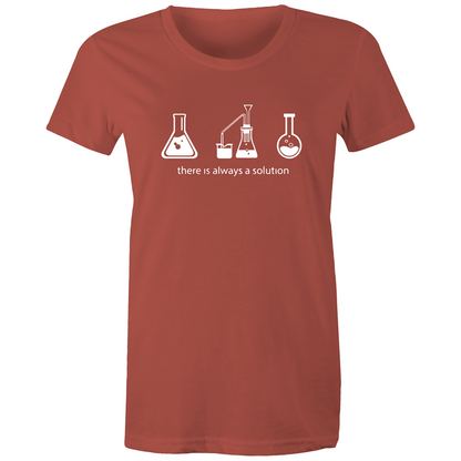 There Is Always A Solution - Women's T-shirt Coral Womens T-shirt Science Womens