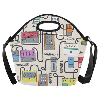 Guitar Pedals - Neoprene Lunch Bag/Large Neoprene Lunch Bag/Large Music Printed Offshore