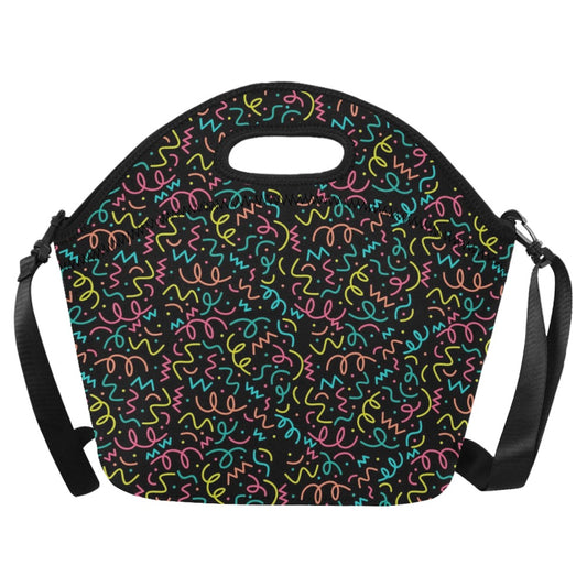 Squiggle Time - Neoprene Lunch Bag/Large Neoprene Lunch Bag/Large