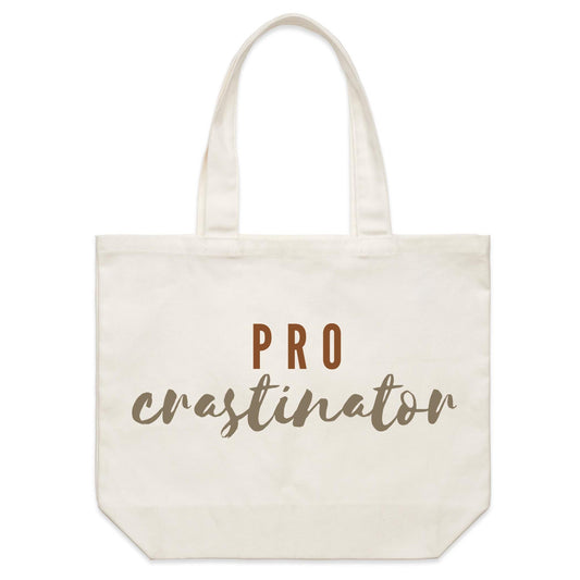 Procrastinator - Shoulder Canvas Tote Bag Default Title Shoulder Tote Bag