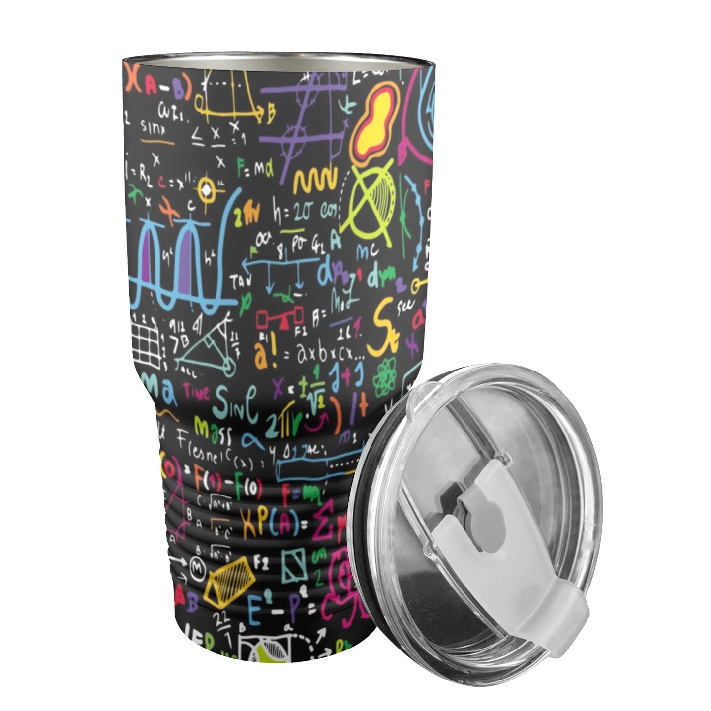 Math Scribbles - 30oz Insulated Stainless Steel Mobile Tumbler 30oz Insulated Stainless Steel Mobile Tumbler Maths Science