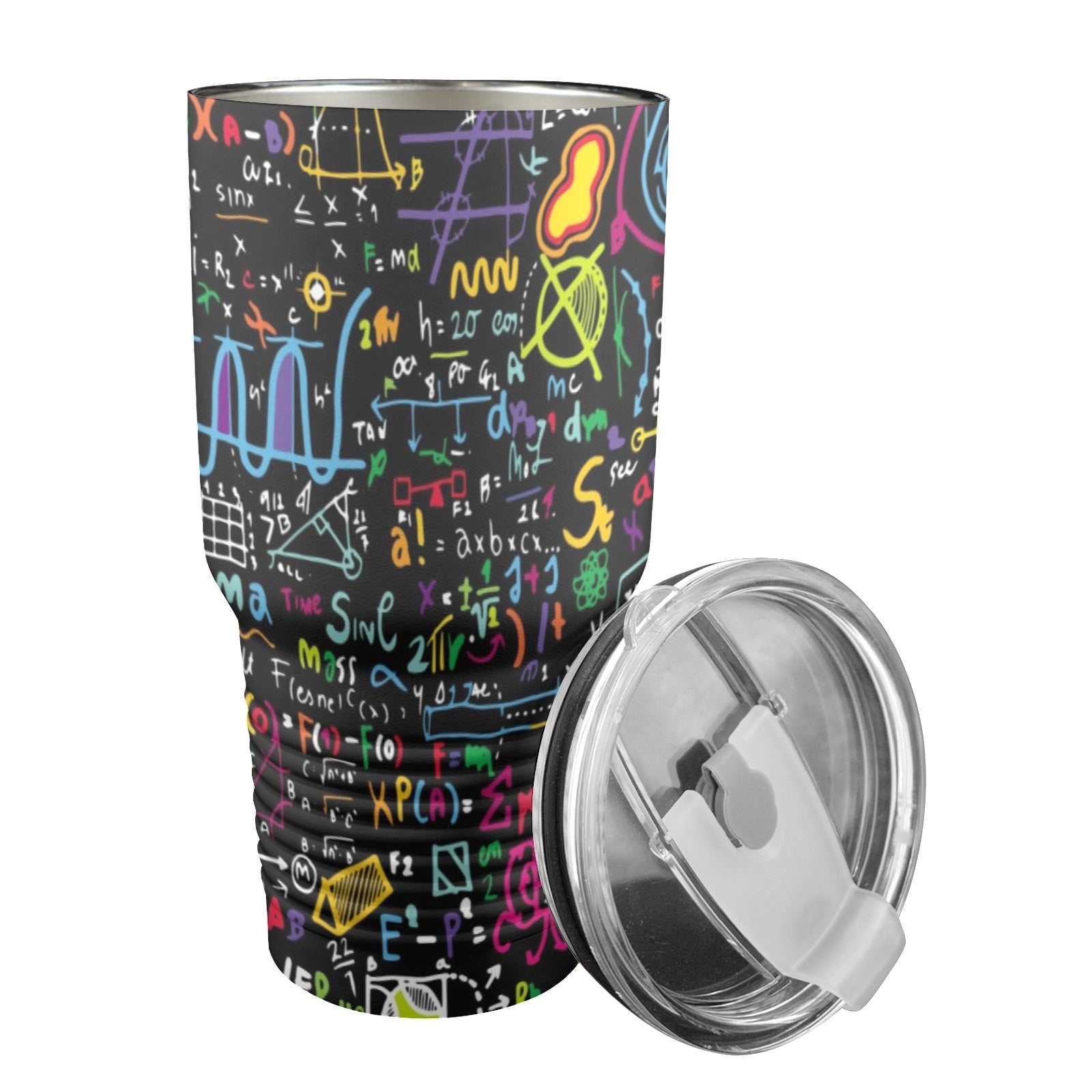 Math Scribbles - 30oz Insulated Stainless Steel Mobile Tumbler 30oz Insulated Stainless Steel Mobile Tumbler Maths Science