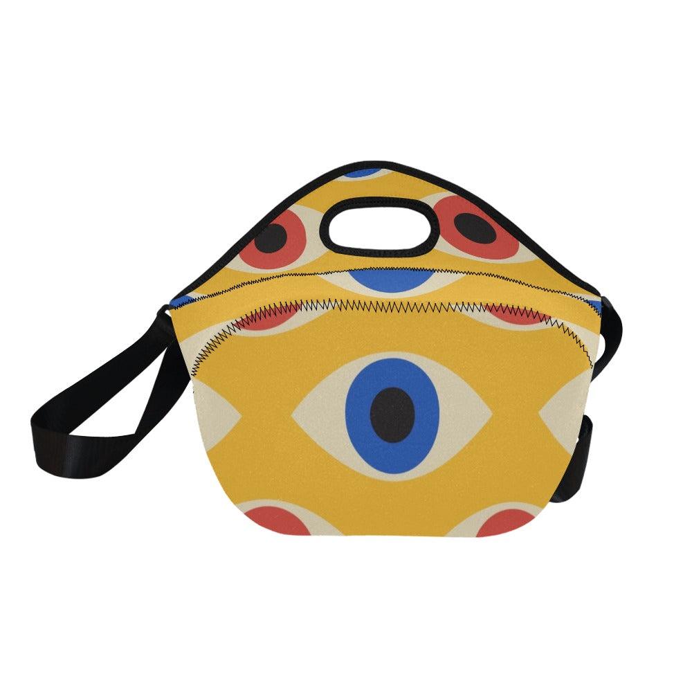 Eyes on Yellow - Neoprene Lunch Bag/Large Neoprene Lunch Bag/Large