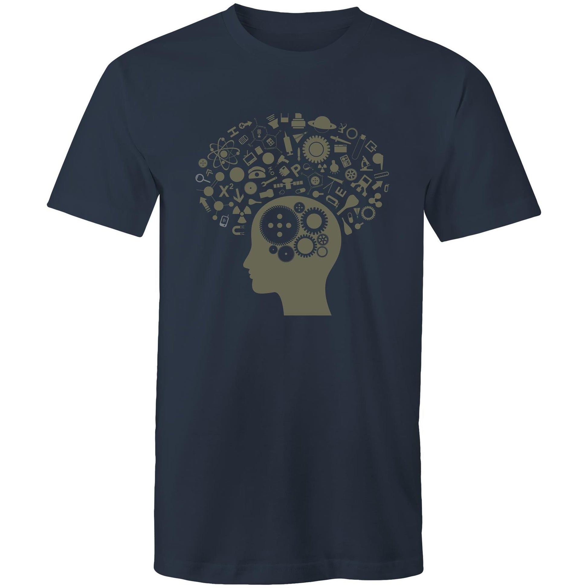 Science Brain - Mens T-Shirt Navy Mens T-shirt Mens Science