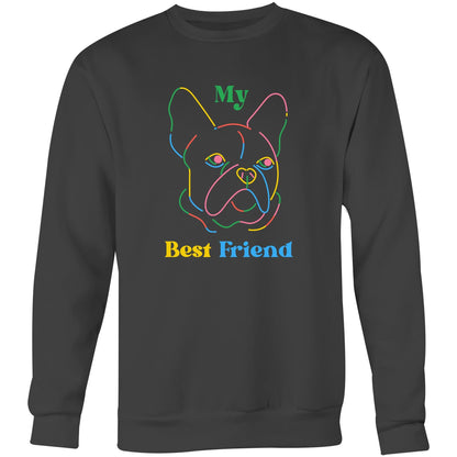 My Best Friend, Dog - Crew Sweatshirt Coal Sweatshirt animal