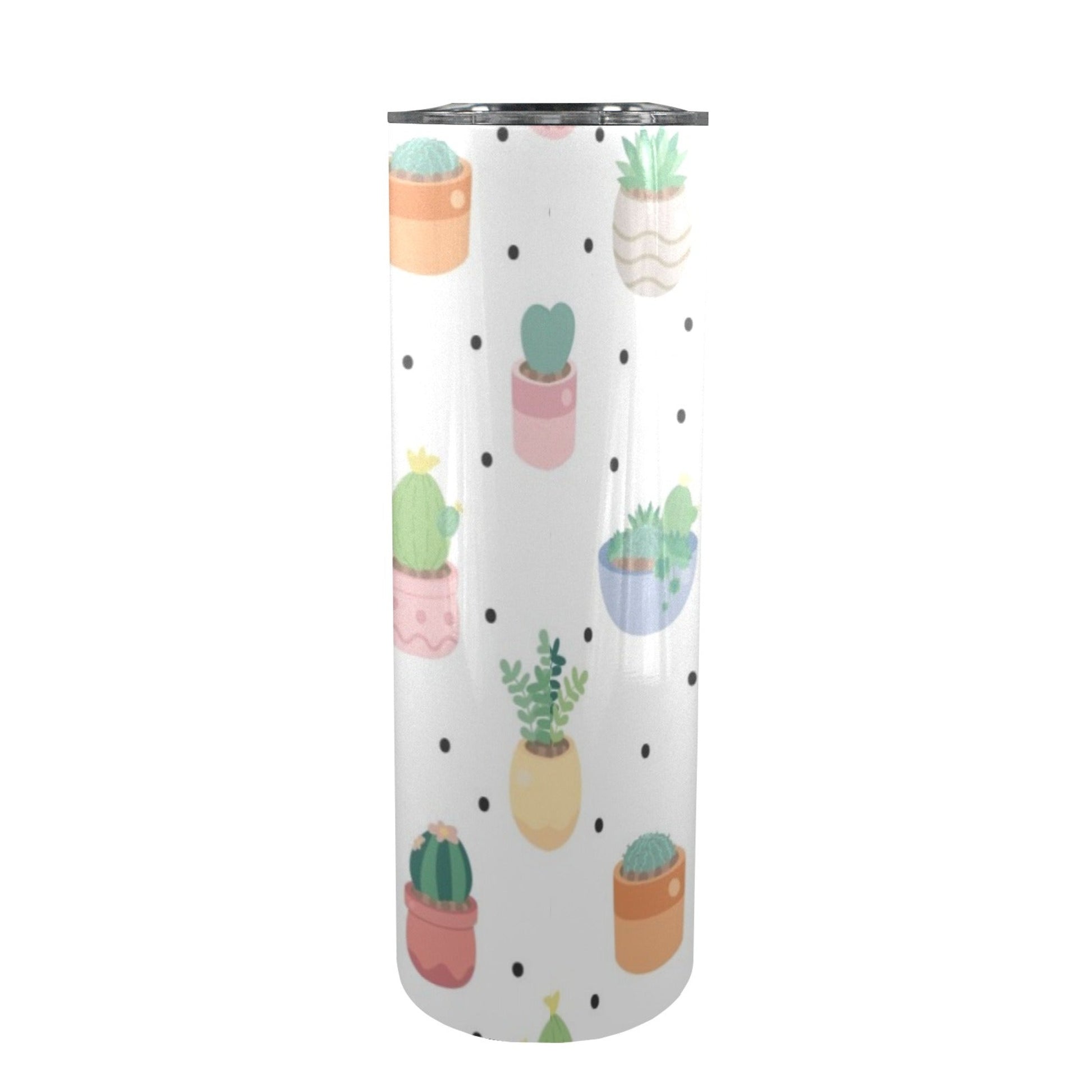 Cactus Love - 20oz Tall Skinny Tumbler with Lid and Straw 20oz Tall Skinny Tumbler with Lid and Straw Printed Offshore