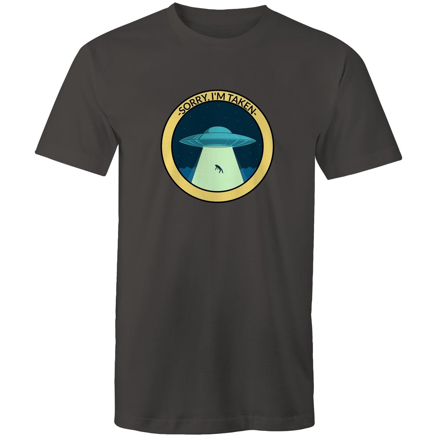 UFO, Sorry, I'm Taken - Mens T-Shirt Charcoal Mens T-shirt Sci Fi
