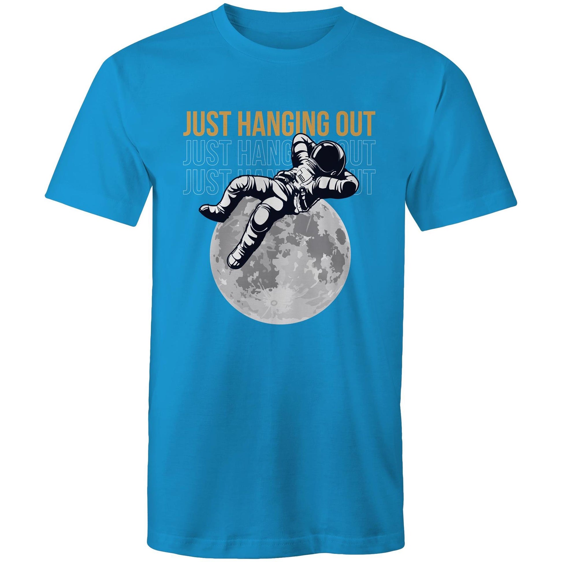 Just Hanging Out - Mens T-Shirt Arctic Blue Mens T-shirt Space