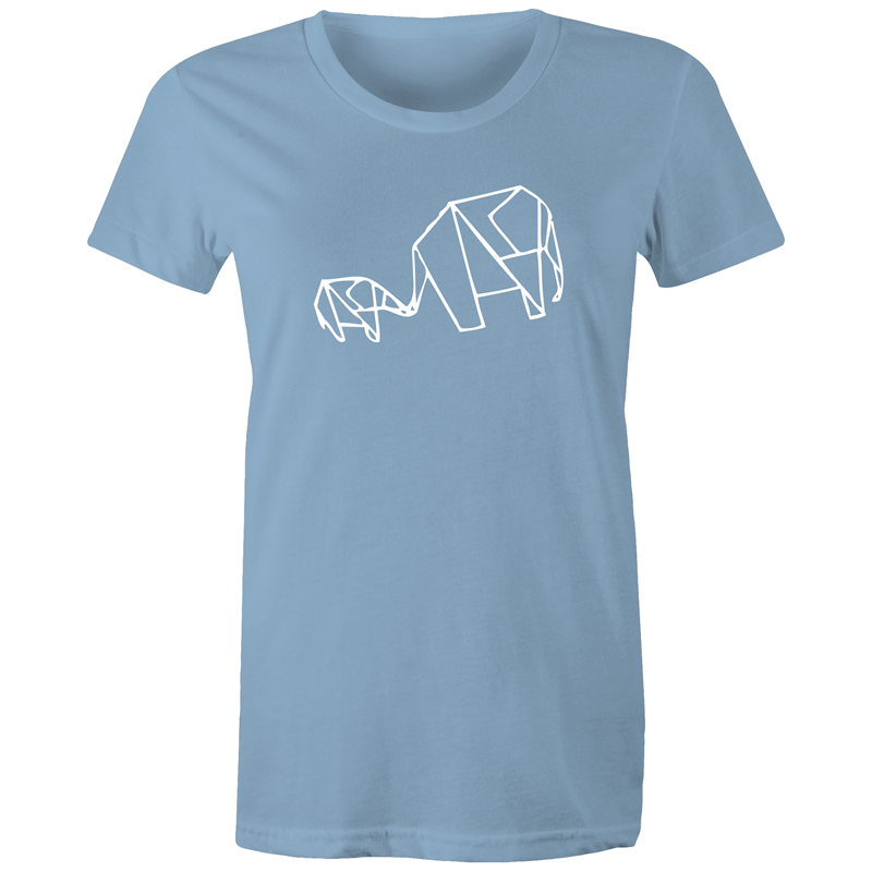 Origami Elephants - Women's T-shirt Carolina Blue Womens T-shirt animal Womens