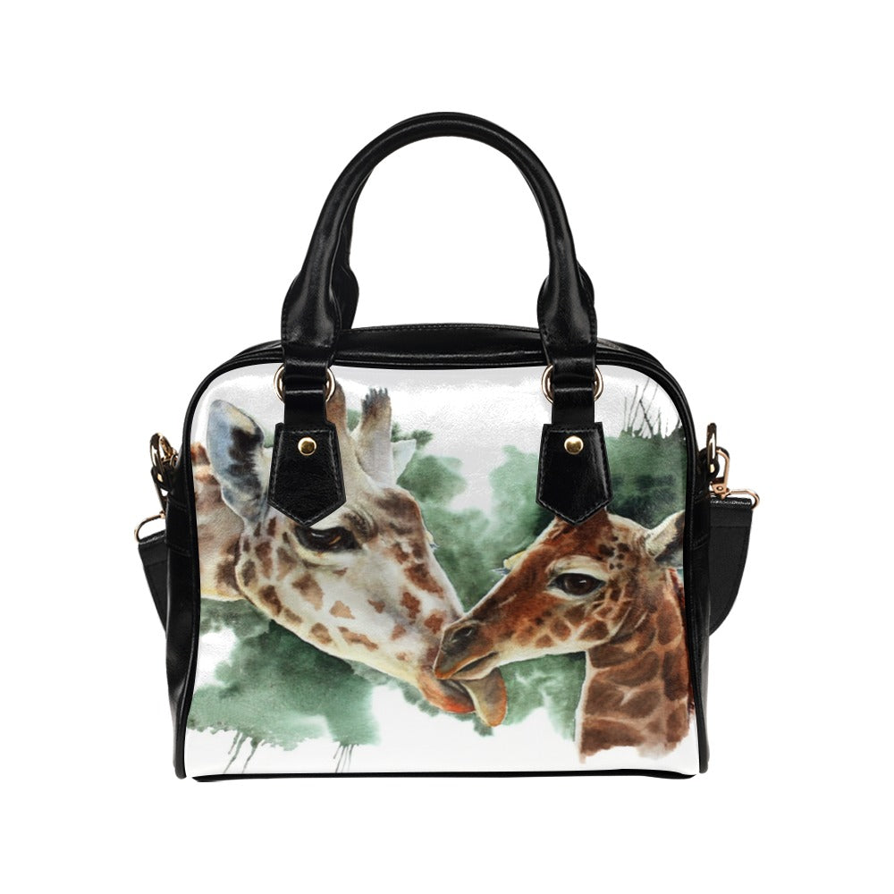 Giraffes - Shoulder Handbag Shoulder Handbag animal Printed Offshore