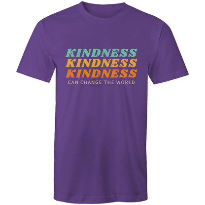 Kindness Can Change The World - Mens T-Shirt Purple Mens T-shirt Mens Retro