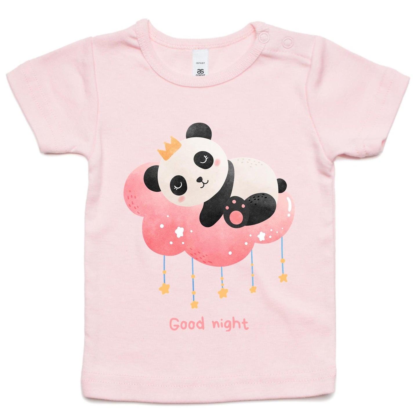 Good Night Panda - Baby T-shirt Pink Baby T-shirt animal