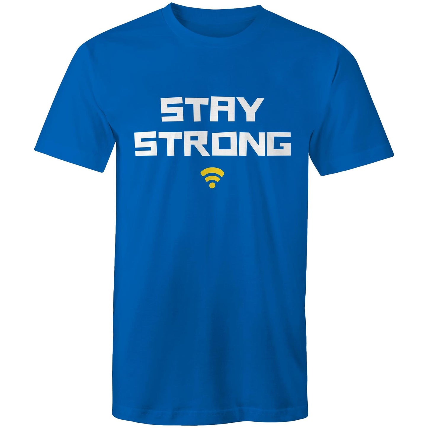 Stay Strong - Mens T-Shirt Bright Royal Mens T-shirt Motivation Tech