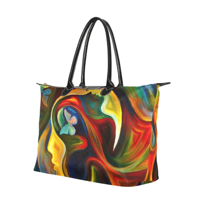 Face In Abstract - Single-Shoulder Handbag Single Shoulder Handbag Printed Offshore