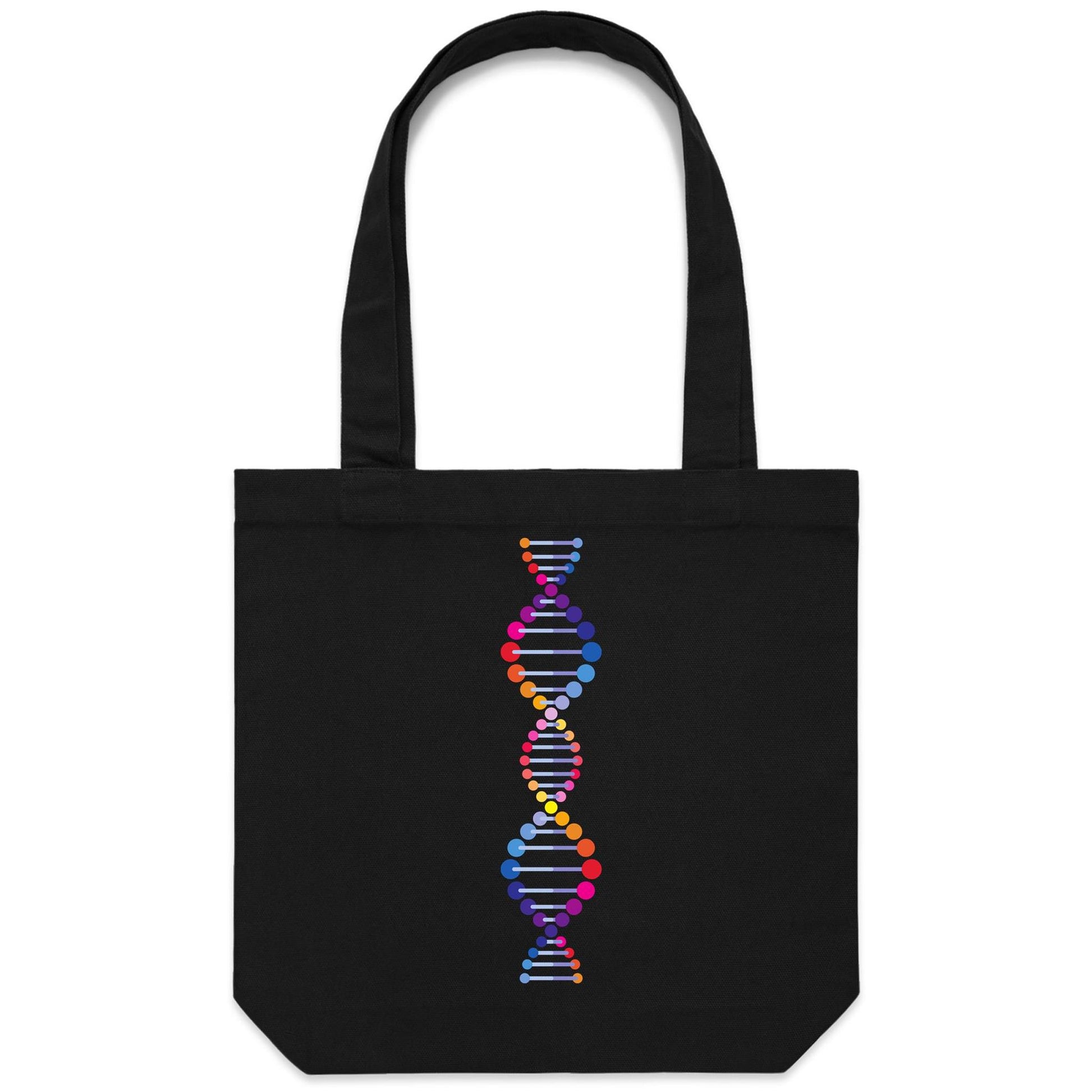 DNA - Canvas Tote Bag Black One-Size Tote Bag Science